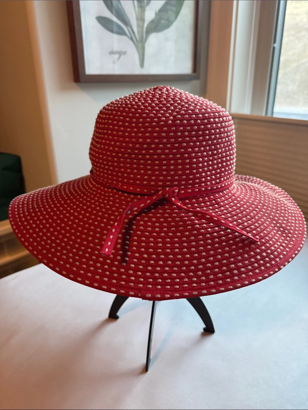 San Diego Hat Co. SPF 50 Sun Hat Womens OS Red dot cotton poly vacation Resort
